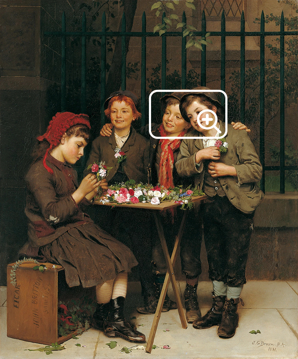 John George Brown Tough Customers 1881 Oil on canvas 76 x 63.5 cm